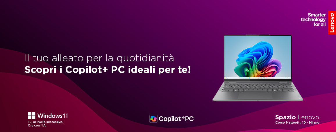 Copilot+ PCs in Spazio Lenovo