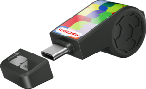 FIFA USB-C Flash Drive Black - Front [RGB]